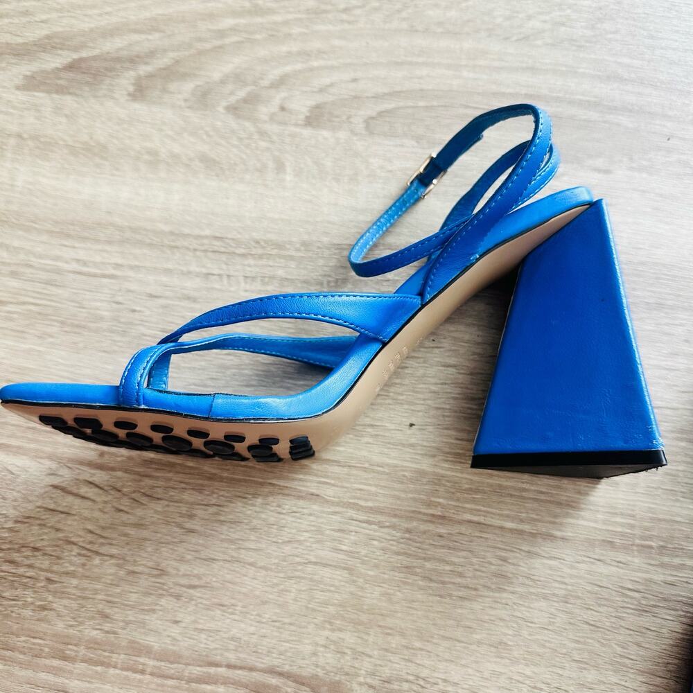 Alias Mae River Triangle Heel Square Toe Blue Str… - image 3